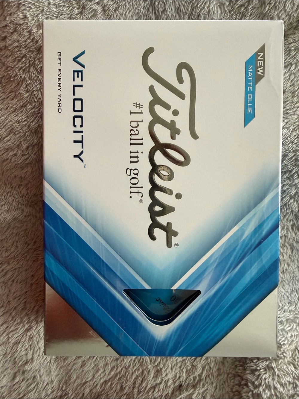 Titleist Velocity Matte Blue & White Golf Ball Box